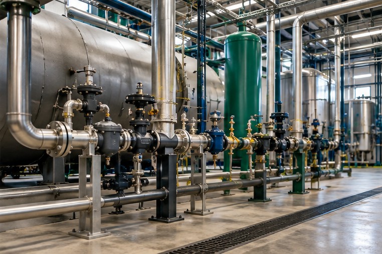 Impianto industriale a vapore con sistema di recupero della condensa